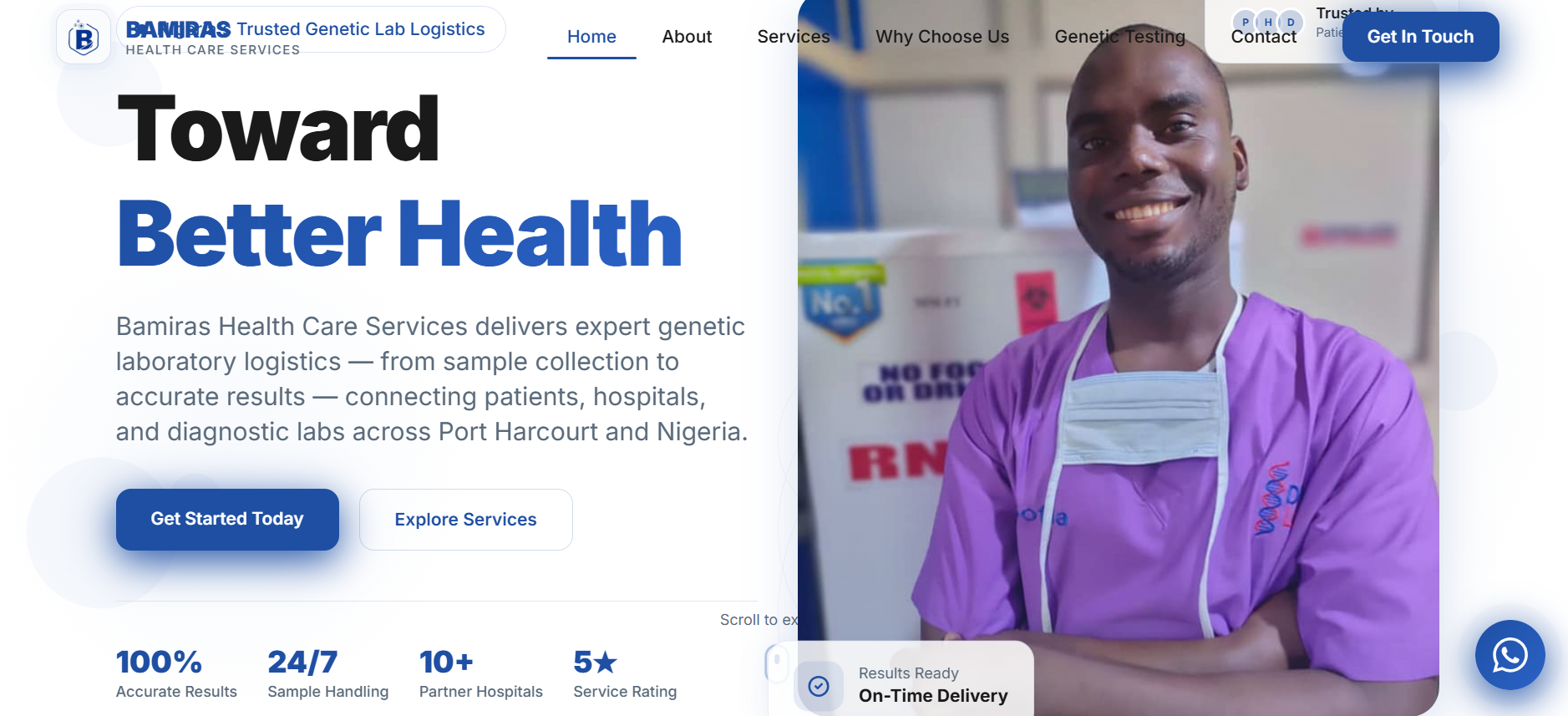 Bamiras Healthcare website